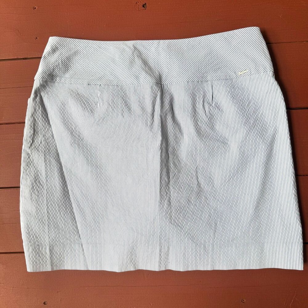 S.C. & Co. Skort Blue and White Stripes Fully Lined XL